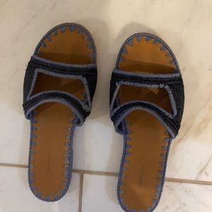 Carrie Forbes raffia flat sandals